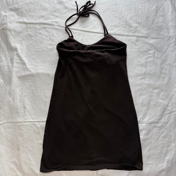 Y2k Victoria's Secret Brown Bra Tops Halter Top Dress Size S - Picture 2 of 6